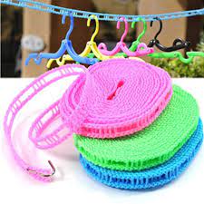 5m Portable Nylon Clothesline – Strong & Durable with Hooks for Indoor & Outdoor Use